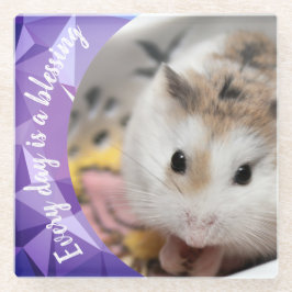 Hammyville - Cute Robo Hamster Glazen Onderzetter