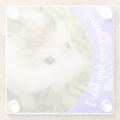 Hammyville - Cute Robo Hamster Glazen Onderzetter (Achterkant)