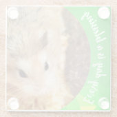 Hammyville - Cute Robo Hamster Glazen Onderzetter (Achterkant)