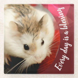 Hammyville - Cute Robo Hamster Glazen Onderzetter