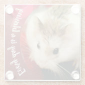 Hammyville - Cute Robo Hamster Glazen Onderzetter (Achterkant)