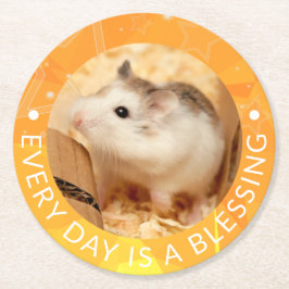 Hammyville - Cute Robo Hamster Ronde Kartonnen Onderzetter