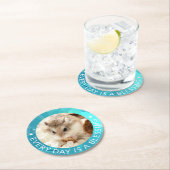 Hammyville - Cute Robo Hamster Ronde Kartonnen Onderzetter (Insitu)