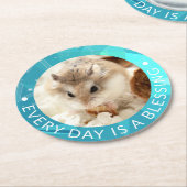 Hammyville - Cute Robo Hamster Ronde Kartonnen Onderzetter (Gebogen)