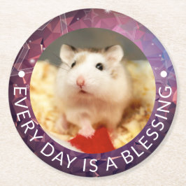 Hammyville - Cute Robo Hamster Ronde Kartonnen Onderzetter