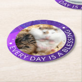 Hammyville - Cute Robo Hamster Ronde Kartonnen Onderzetter (Gebogen)