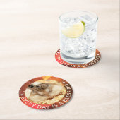 Hammyville - Cute Robo Hamster Ronde Kartonnen Onderzetter (Insitu)