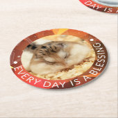 Hammyville - Cute Robo Hamster Ronde Kartonnen Onderzetter (Gebogen)