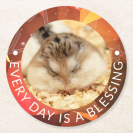 Hammyville - Cute Robo Hamster Ronde Kartonnen Onderzetter