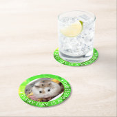 Hammyville - Cute Robo Hamster Ronde Kartonnen Onderzetter (Insitu)