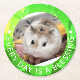 Hammyville - Cute Robo Hamster Ronde Kartonnen Onderzetter