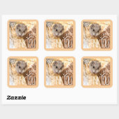 Hammyville - Hamster Dank je Vierkante Sticker (Vel)