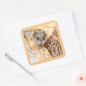 Hammyville - Hamster Dank je Vierkante Sticker (Envelop)