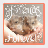Hammyville - Hamsters Hallo, BFF, Dank je Labels (Design 2)