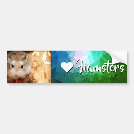 Hammyville - I Love Hamster Bumpersticker (Voorkant)
