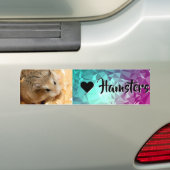 Hammyville - I Love Hamster Bumpersticker (Op auto)