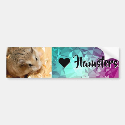 Hammyville - I Love Hamster Bumpersticker (Voorkant)