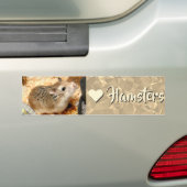 Hammyville - I Love Hamster Bumpersticker (Op auto)