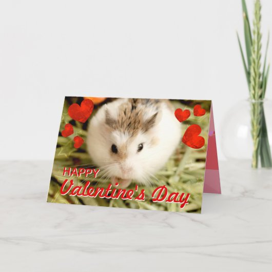 HammyVille - Leuke Robo Hamster Valentijn Feestdagen Kaart (Voorkant)