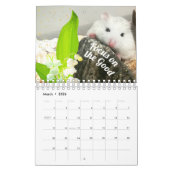 Hammyville - Motivation Cute Hamster met Flowers Kalender (Mar 2026)