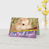 Hammyville - Schattige Hamster Get Well Binnenkort Kaart (Gele Bloem)