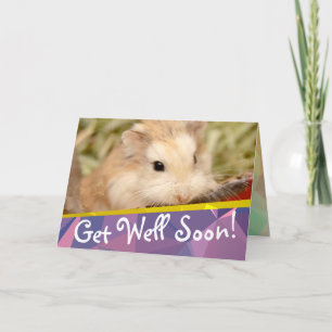 Hammyville - Schattige Hamster Get Well Binnenkort Kaart