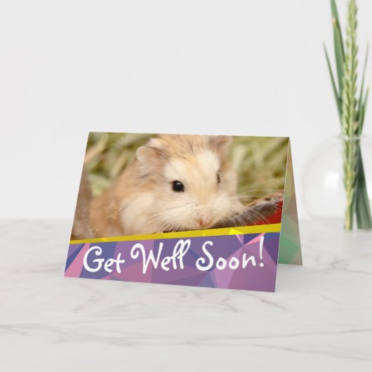 Hammyville - Schattige Hamster Get Well Binnenkort Kaart (Voorkant)