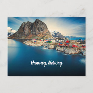 Hamnøy Noorwegen gestilized Briefkaart