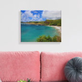 Hamoa Beach Hawaii Canvas kunst aan de muur (Insitu (Woonkamer))