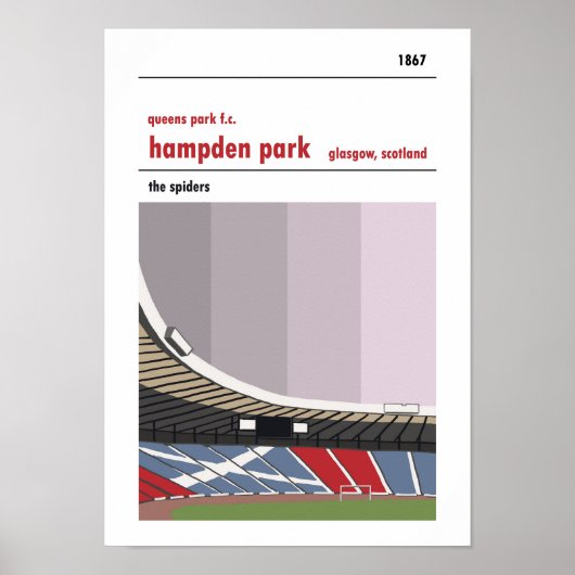 Hampden Park, Glasgow. Stadium poster (Voorkant)