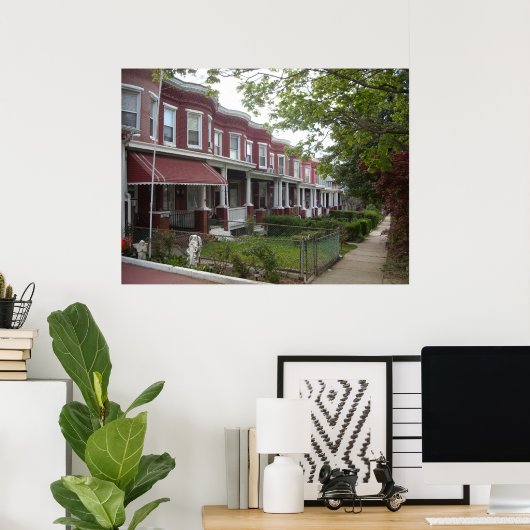 Hampden Rowhouses Poster (Thuiskantoor)