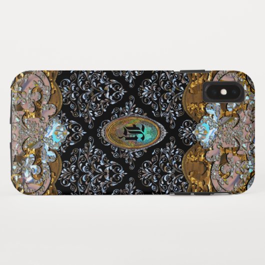 Hampershire Elegant Unique Monogram Case-Mate iPhone Case (Achterkant (horizontaal))