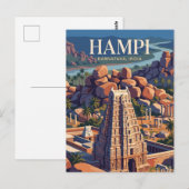 Hampi India Briefkaart (Voorkant / Achterkant)