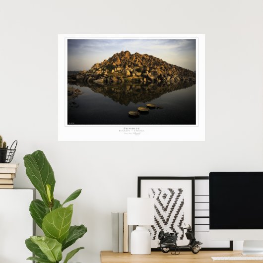 Hampi sunrise Print (Thuiskantoor)