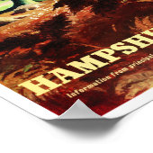 Hampshire England Vintage Travel Poster teruggezet (Hoek)