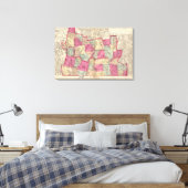 Hampshire & Hampden counties Canvas Afdruk (Insitu (Slaapkamer))