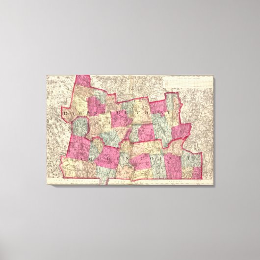 Hampshire & Hampden counties Canvas Afdruk (Voorkant)