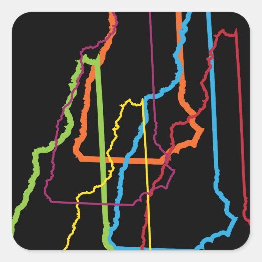 hampshire pride blur vierkante sticker (Voorkant)