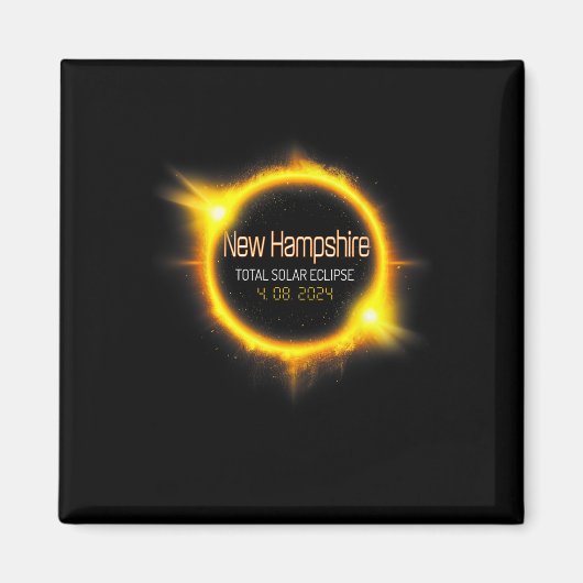 Hampshire Total Solar Eclipse Amerika april 04.08. Magneet (Voorkant)