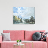 Hampstead Heath (door John Constable) Canvas Afdruk (Insitu (Woonkamer))