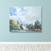 Hampstead Heath (door John Constable) Canvas Afdruk (Insitu (Houten vloer))