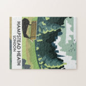 Hampstead Heath Londen reisposter. Legpuzzel (Horizontaal)