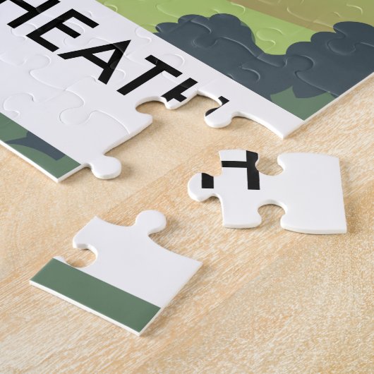 Hampstead Heath London reisposter. Legpuzzel (Zijkant)