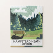 Hampstead Heath London reisposter. Legpuzzel (Verticaal)