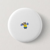 Hampster Cheerleading Ronde Button 5,7 Cm (Voorkant)