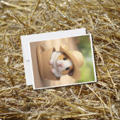 Hampster dragen strog pet in pet briefkaart