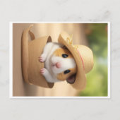 Hampster dragen strog pet in pet briefkaart (Voorkant)