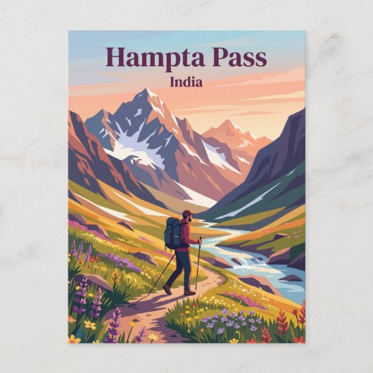 Hampta Pass India Briefkaart (Voorkant)