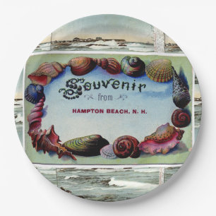 Hampton Beach  Briefkaart Borden 9 " Papieren Bordje