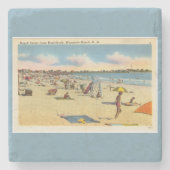Hampton Beach Briefkaart Stenen Onderzetter (Voorkant)